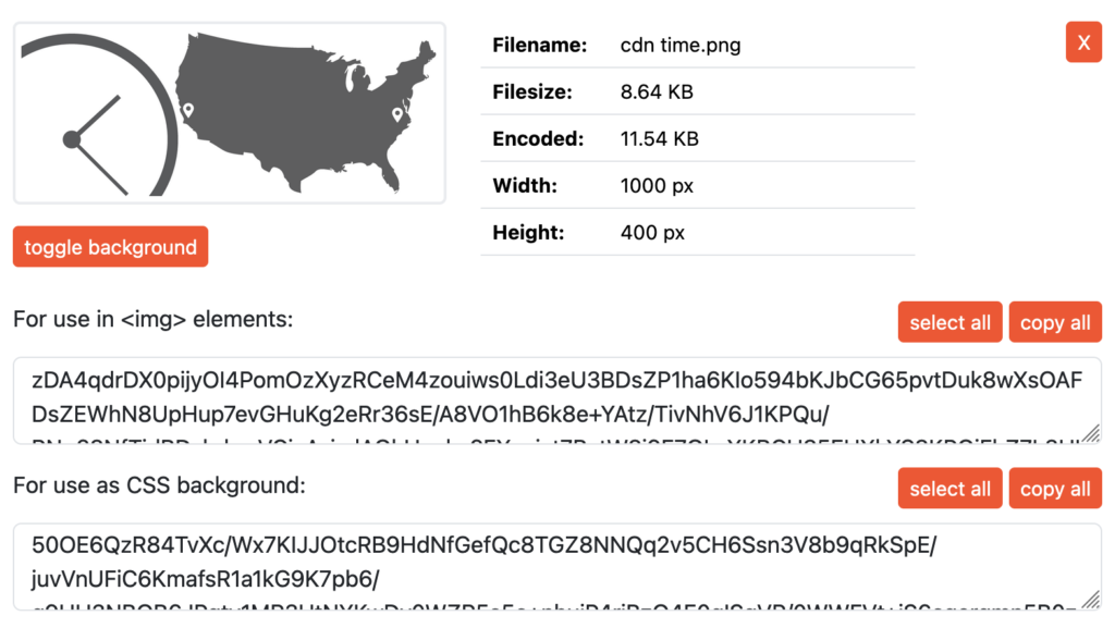 base64 encoder result